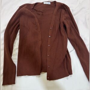 Ribbed Knit Cardigan